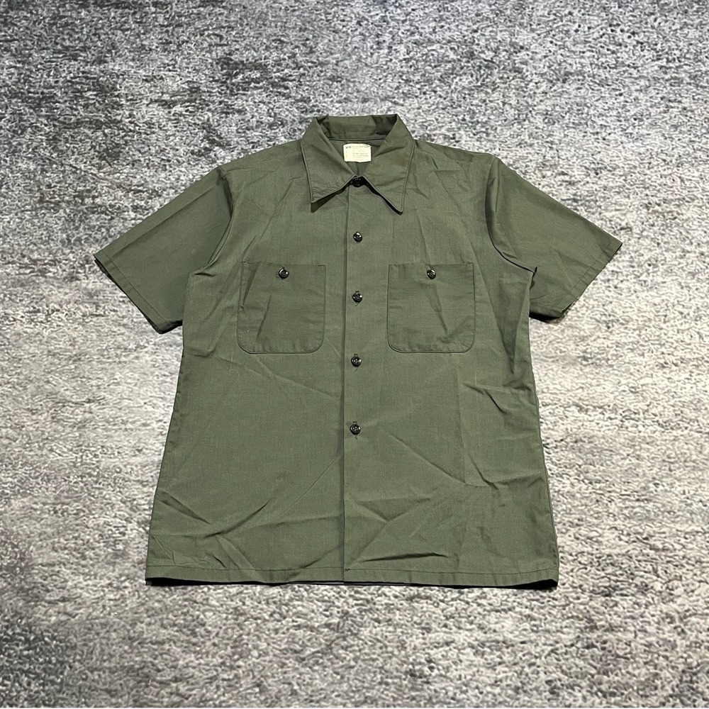 Vintage Big Mac Penn Crest Camp Work Shirt Button Up JCPenney Green Size Medium